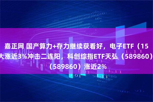 嘉正网 国产算力+存力继续获看好，电子ETF（159997）大涨近3%冲击二连阳，科创综指ETF天弘（589860）涨近2%